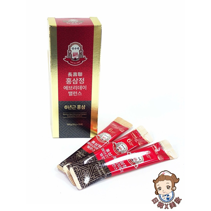 韓國 長壽聯 六年根紅蔘液 (10入/盒) 紅蔘萃取液 隨身包