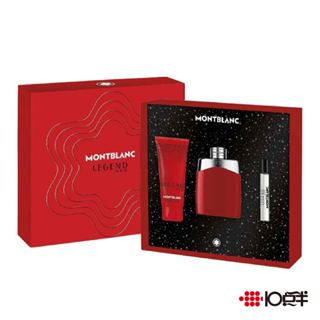 MONTBLANC 萬寶龍 傳奇烈紅 男性淡香精 100ml 禮盒（三件組）〔 10點半香水美妝 〕