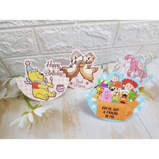🎈🎀😍【正版授權三麗鷗 迪士尼卡片】 三摺立體卡片萬用卡生日卡 搖搖卡片 維尼美人魚奇奇蒂蒂