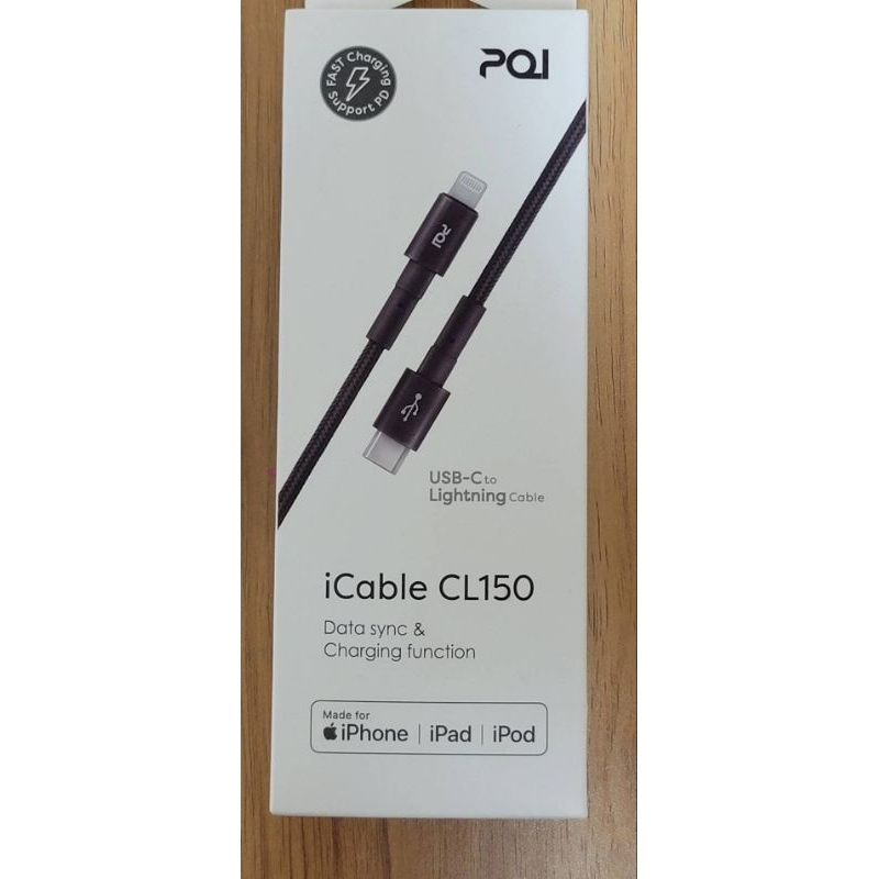 PQI i-cable CL150 150cm 編織快充線 MFI認證 USB-C to Lightning