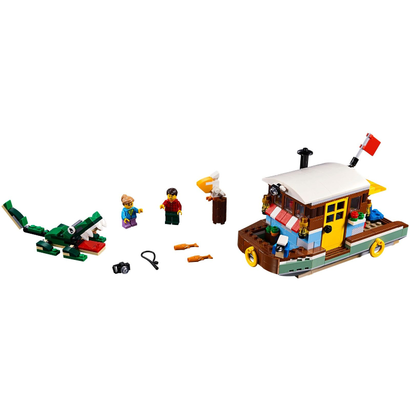 「樂高 軍團」LEGO 31093 船屋 Creator 三合一 河邊 鱷魚 含說明書 含外盒 ９成新 二手