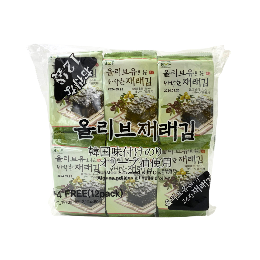 韓國 味付 12入袋裝 橄欖油 海苔 60g