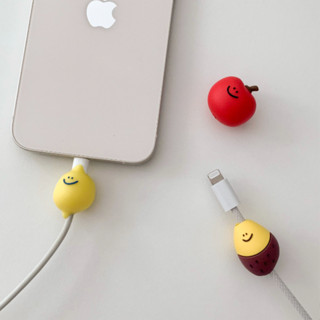 【FJstore】韓國文創 Second Morning 地瓜 檸檬 蘋果 充電線保護套 咬線器 線套
