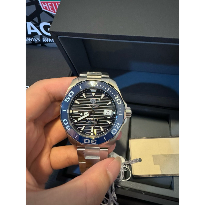 TAG Heuer Aquaracer 泰格豪雅 競濳者系列 藍面鋼錶帶 濳水機械錶 🔥