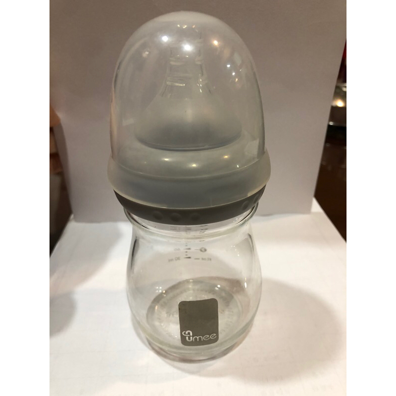 荷蘭 Umee 母乳實感/防脹氣 寬口玻璃奶瓶 150ml stage 1二手