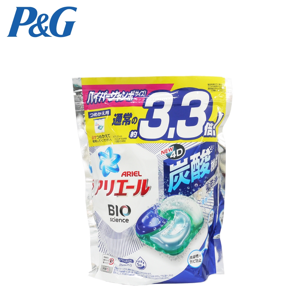 【P&amp;G】ARIEL 4D 碳酸洗衣膠球-藍色淨白 (39入) | 金弘笙