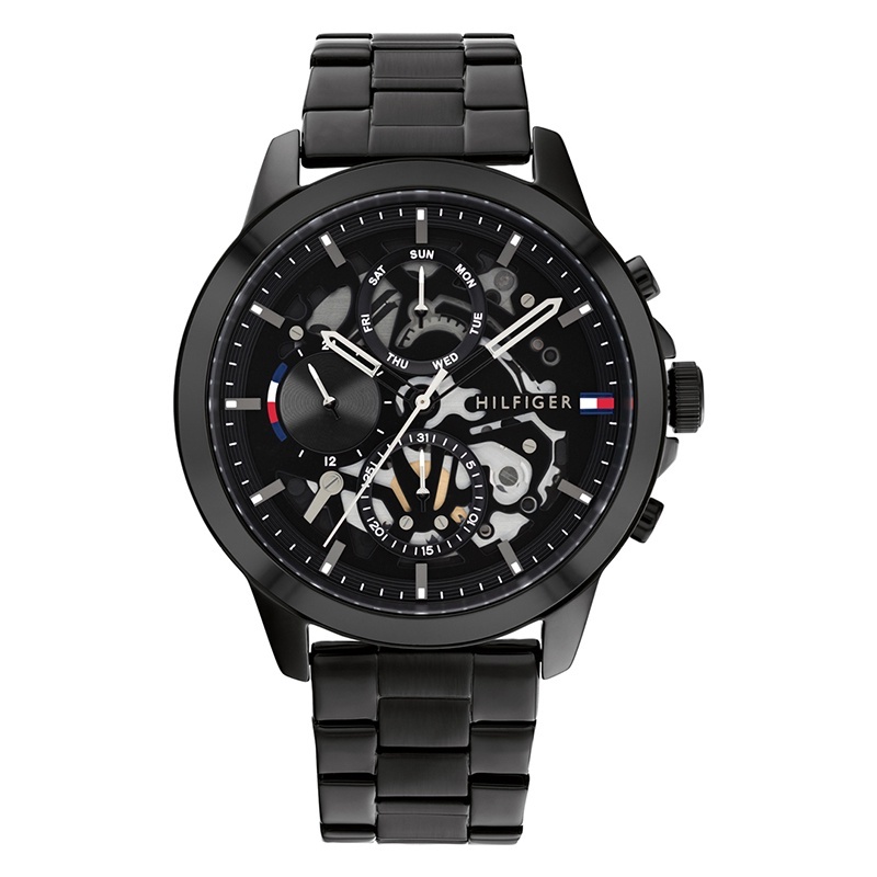 【Tommy Hilfiger】時尚造型鏤空石英腕錶 1710478 44mm 現代鐘錶
