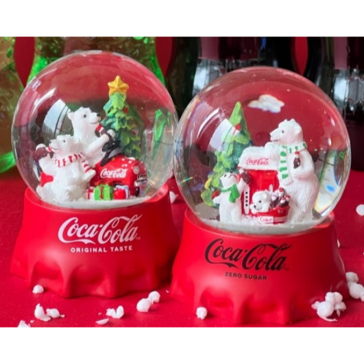 全新 2022可口可樂聖誕水晶球 經典款+Zero款 送頭巾 可口可樂水晶球 Coca-Cola水晶球 可口可樂