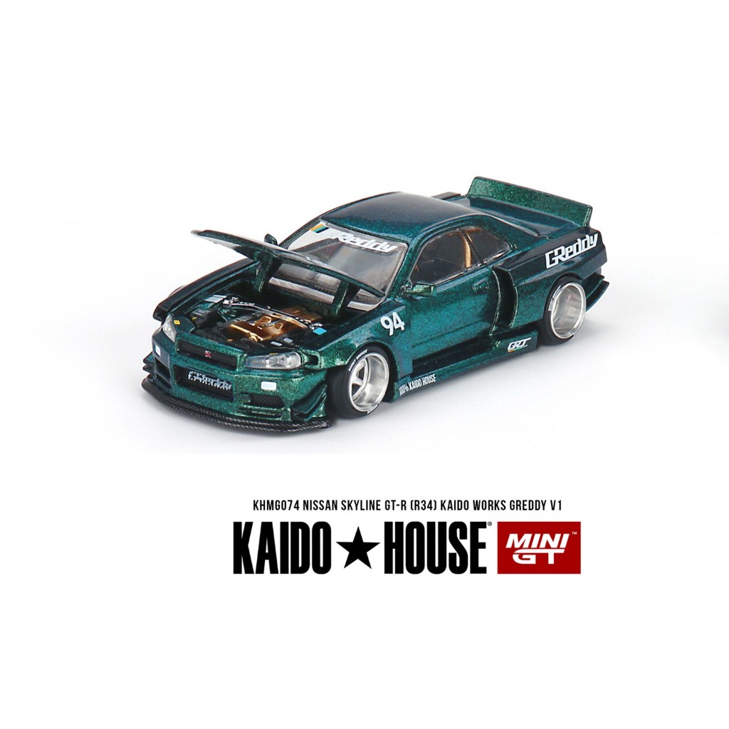 MINI GT x Kaido house日產 Skyline GT-R (R34) GReddy V1 KHMG074