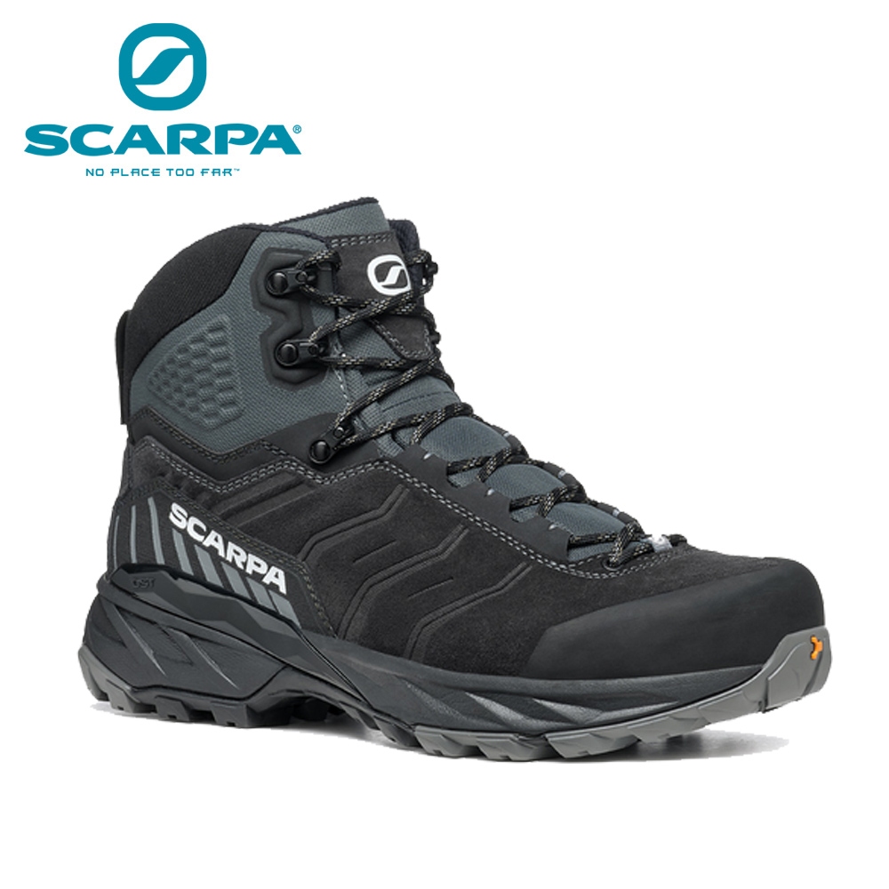 【SCARPA】原廠貨 中性 RUSH TRK GTX 中筒 防水登山鞋/郊山鞋/百岳 深無菸煤灰-黑