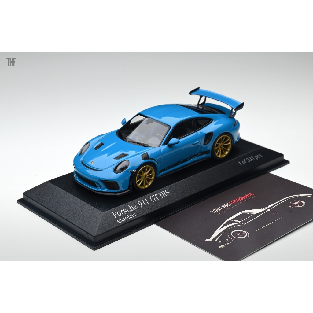 Porsche 911 (991 II) GT3 RS 2018 邁阿密藍 1/43 Minichamps