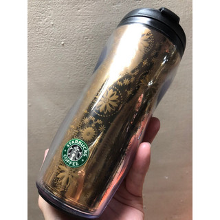 🔥全新🔥絕版🔥現貨🔥正貨🔥Starbucks星巴克隨行杯 女神經典logo 12oz 黃金幾何花樣經典隨行杯