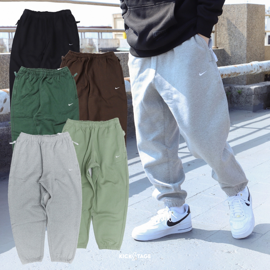 NIKE LAB SOLO SWOOSH PANTS 五色 刺繡小勾 重磅 內刷毛 內抽繩 棉長褲 男款【DX1365】