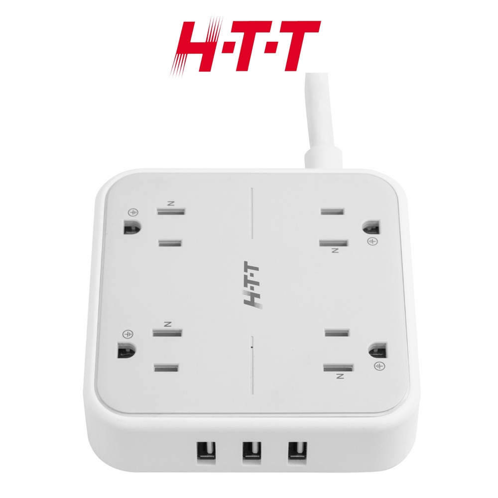 H-T-T 1開4插3USB方型 6尺 延長線 HTT-1736 『福利品』