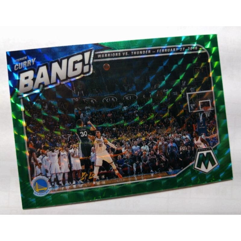 NBA 籃球 PANINI MOSAIC PRIZM BANG STEPHEN CURRY  閃亮 綠亮 特卡 球員卡