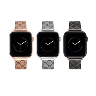 【NINE WEST】Apple watch 經典LOGO不鏽鋼蘋果錶帶(全系列適用)