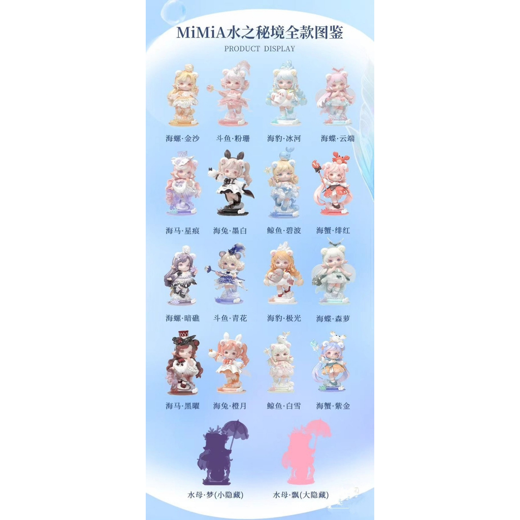 【現貨出】全新 MiMiA 水之秘境 盲盒 正版 隱藏  一代 二代 三代 絕版 收藏