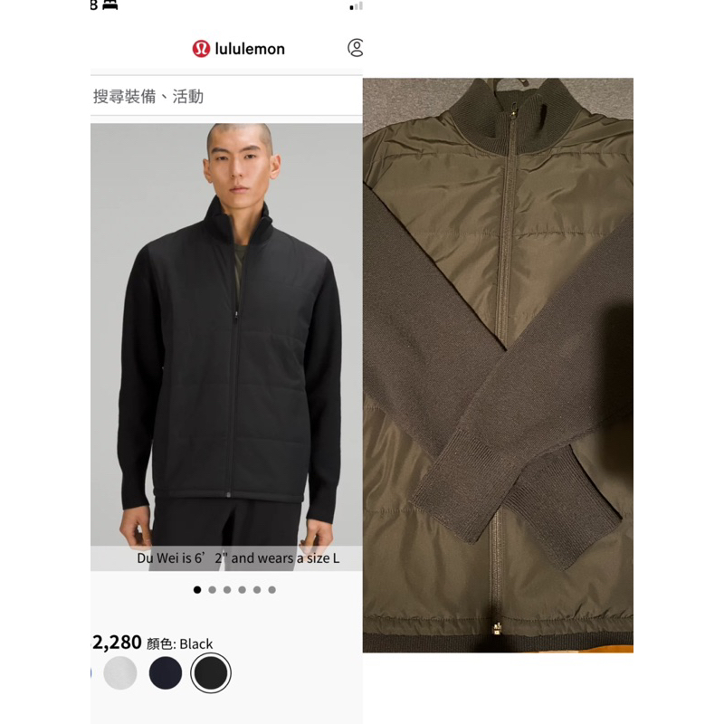 lululemon 黑色 防風 外套 風衣 羽絨 夾克 jacket 科技