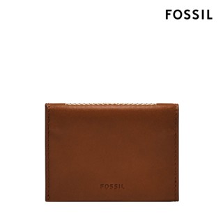 【FOSSIL 官方旗艦館】Westover 真皮輕巧短夾-咖啡色 ML4642210 (禮盒組附鐵盒)