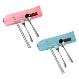 理想PERFECT 頂級晶鑽316餐具4件組(筷+匙+叉+袋) IKH 86304 臺灣製 2入組(顏色隨機出貨)