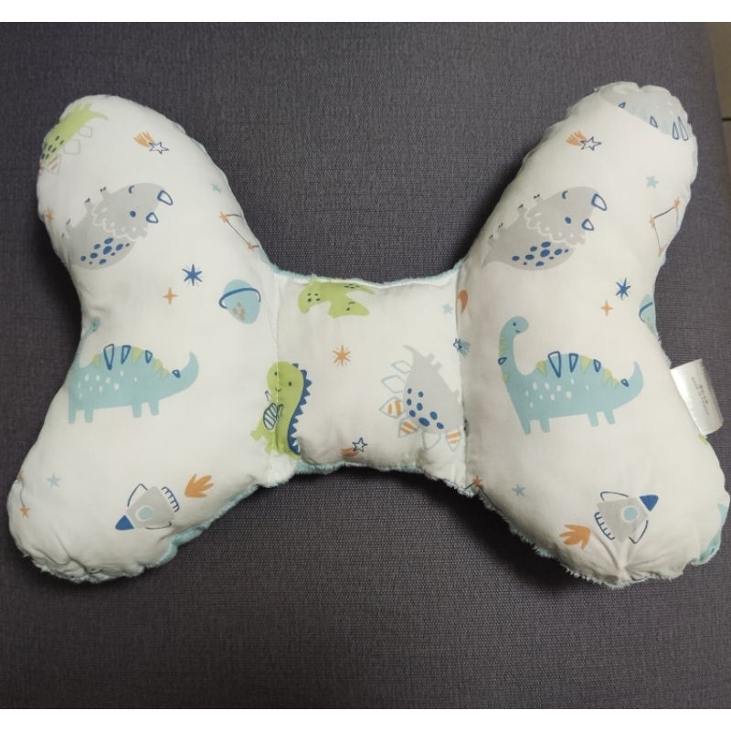 (二手)藍色恐龍款豆趣推車汽座護頸枕嬰幼兒豆豆枕
