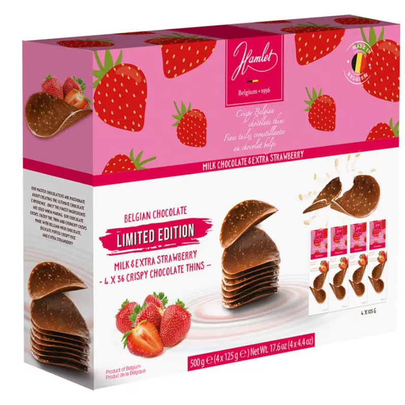 《沐沐購物》#好市多代購Costco Hamlet 草莓牛奶巧克力脆片