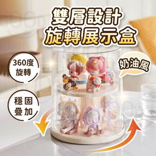 【Gooday✨臺灣現貨】旋轉展示盒 公仔展示盒 旋轉公仔盒 labubu展示架 拉布布展示盒 公仔展示架 公仔收納盒