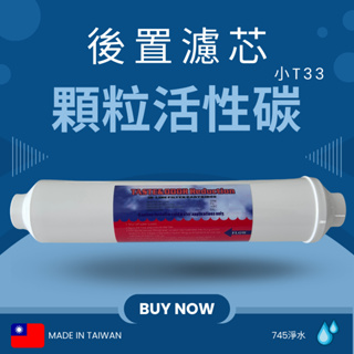 【745淨水】台灣製造/後置顆粒活性碳濾心/小T33