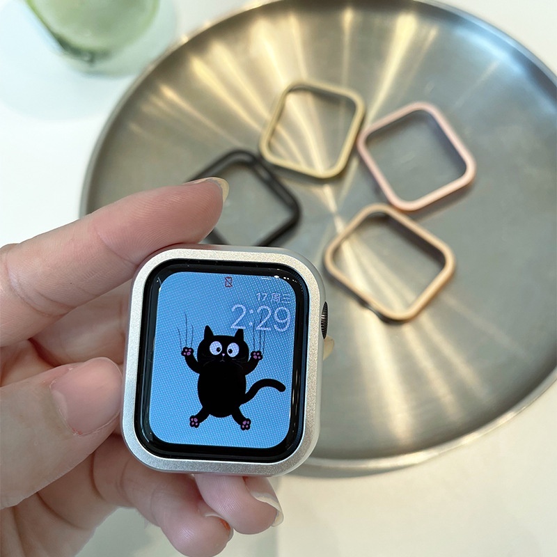 新款熱銷！鋁合金金屬錶殼 適用 Apple Watch 10 9 8 7蘋果手錶保護殼 44 45mm錶框 錶框防刮防摔