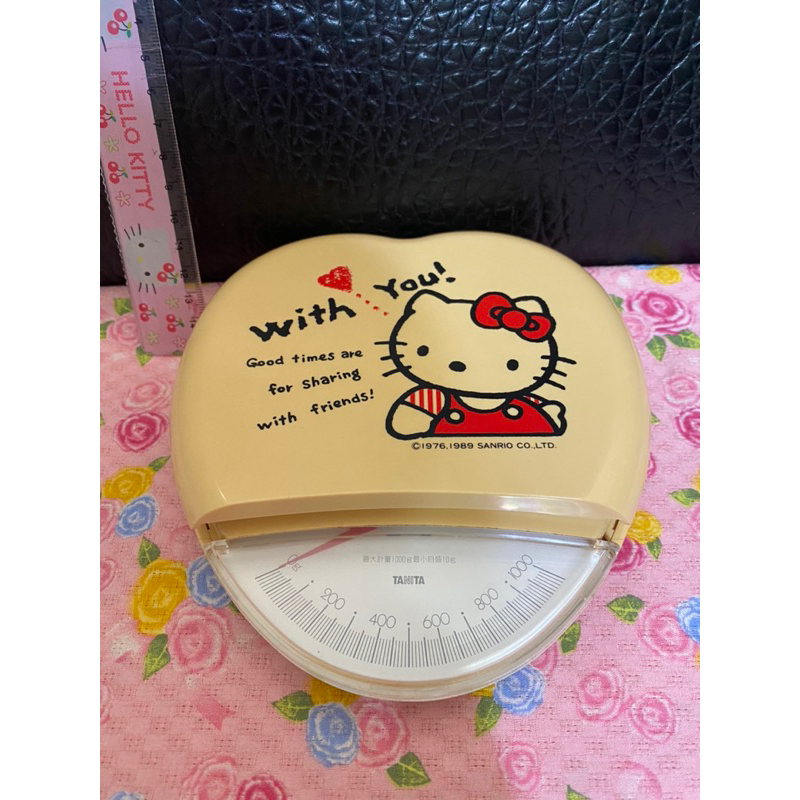 日本製 Hello kitty 早期絕版 指針式磅秤/料理秤—1989年