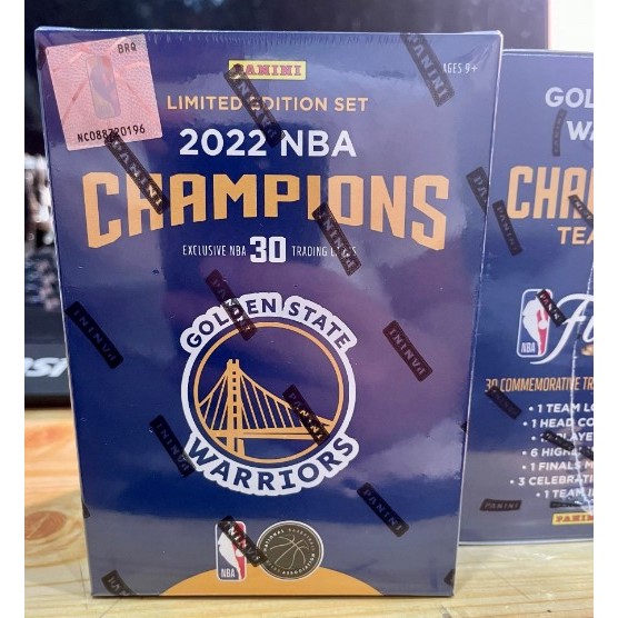 現貨 全新 2022年 NBA 金洲勇士隊 PANINI Champions 卡盒 30張卡 勇士隊卡盒