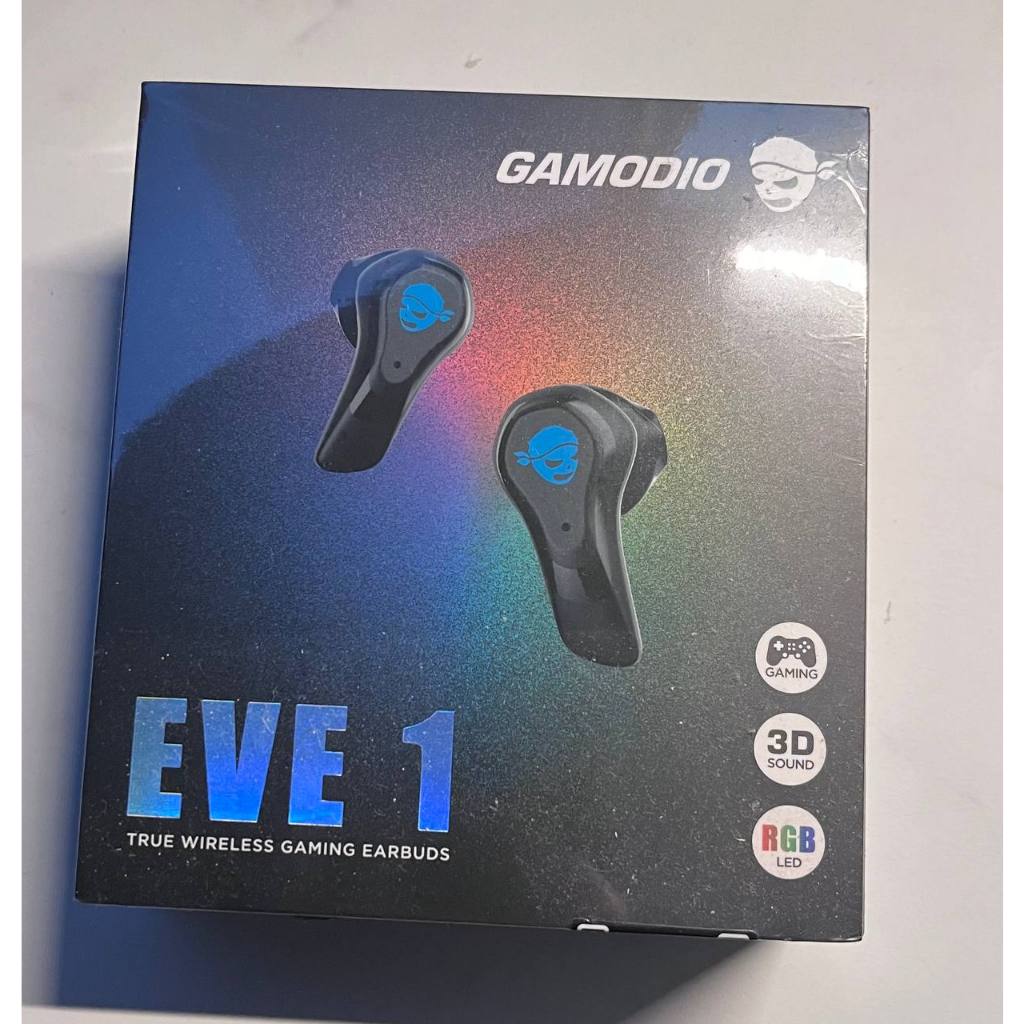GAMODIO EVE1 真無線藍牙電競遊戲耳機 藍芽耳機 電競耳機 無線耳機 (黑色)