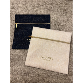 Chanel 香奈兒 聖誕米色時尚包 輕巧化妝袋 化妝包 禮物交換