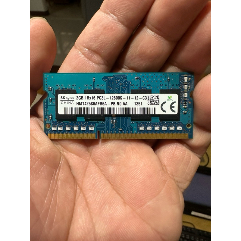 二手筆電用SK海力士hynix DDR3 2G 1Rx16 PC3L 12800S 筆電記憶體