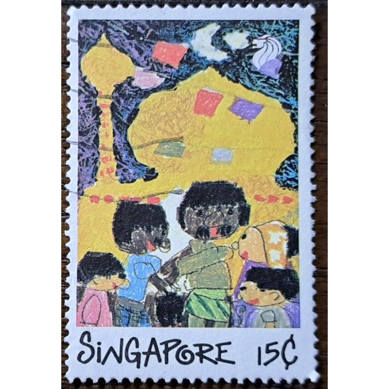 新加坡郵票新加坡節日兒童畫郵票1989年10月25日發行特價