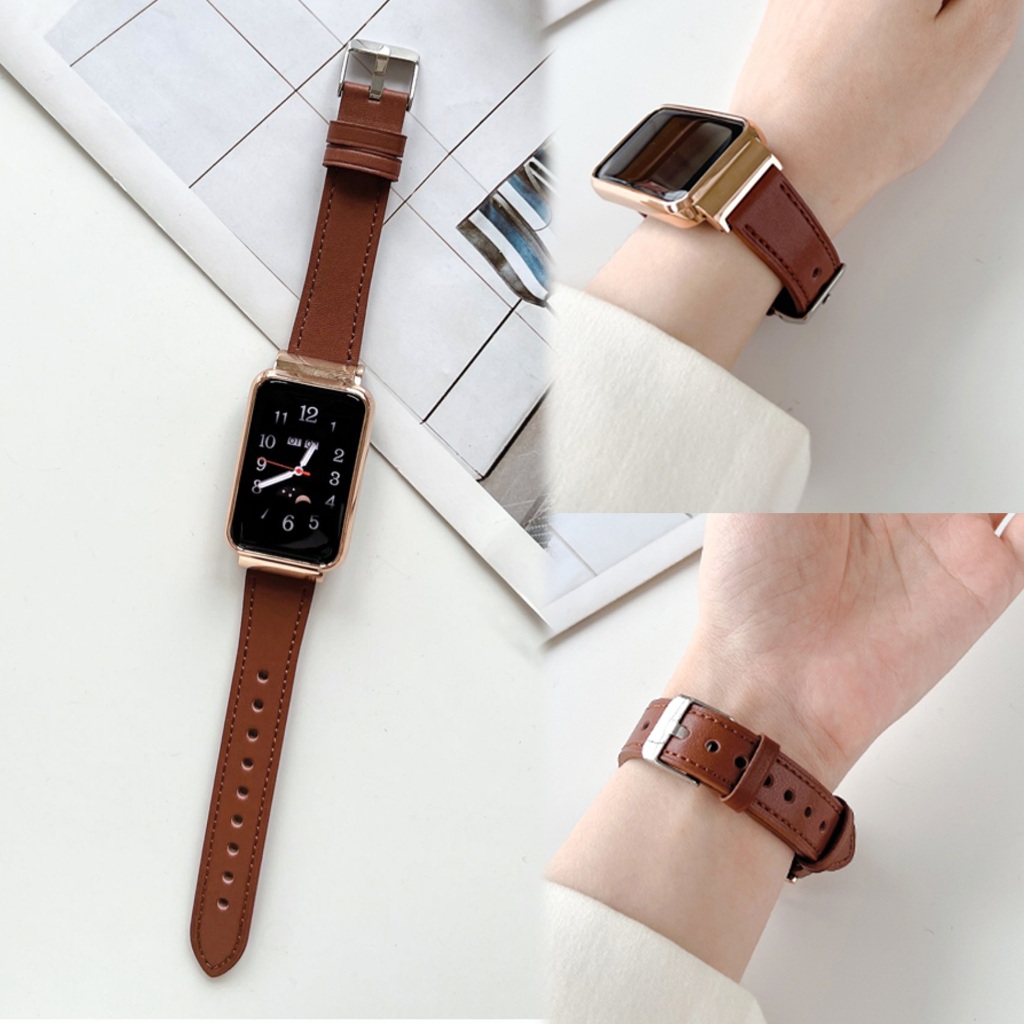 小米手環7Pro錶帶 Xiaomi watch 7 pro錶帶 小米7 真皮革男女小米手錶帶 小米手環7 保護殼 保護框