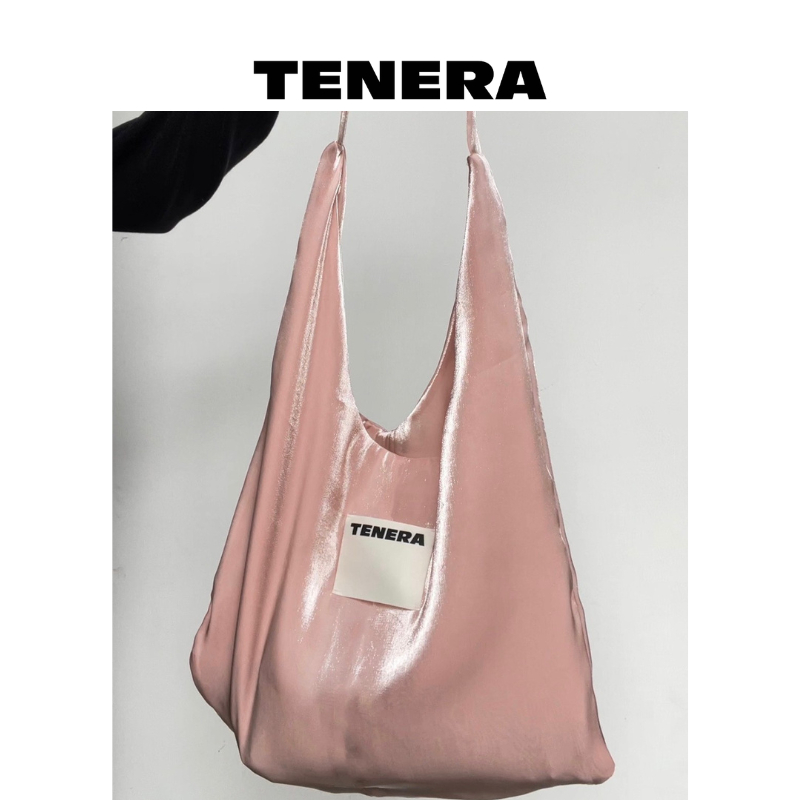 【TENERA】芭蕾單肩包 -粉色  INS風 韓國 溫柔小姐姐  小紅書爆款環保袋 肩背包 (台灣總代理原廠正貨)
