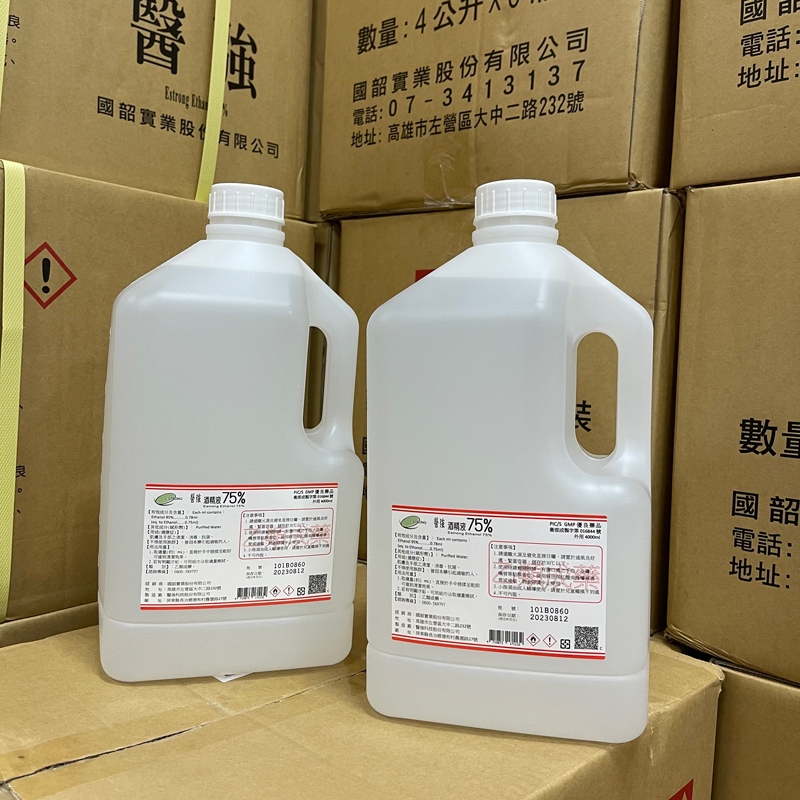 免運）醫強 藥用酒精4000MLx 6瓶（箱購）