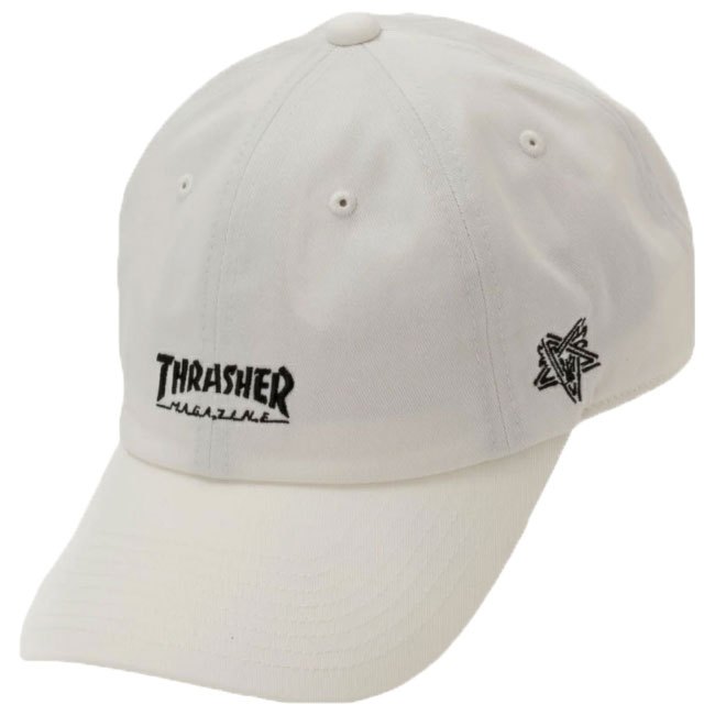 THRASHER 日本限定 DW1546-01 EMBROIDERY LOGO CAP 老帽 棒球帽 (白色) 化學原宿