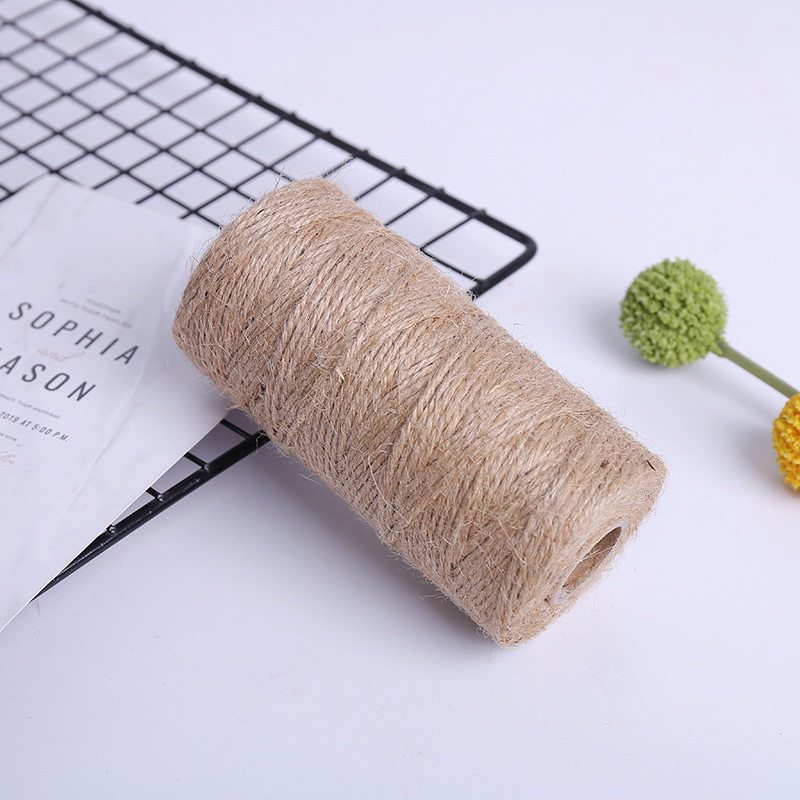 🇹🇼現貨24h🇹🇼 𓂀安蘇娜姆𓂀 2mm本色麻繩100M單卷包材包裝飾手工DIY原色米色繩子編織吊牌
