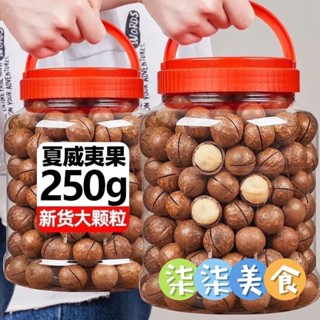 【柒柒零食】新貨夏威夷果500g含罐重250g大顆粒奶油味堅果仁乾果炒貨零食批發