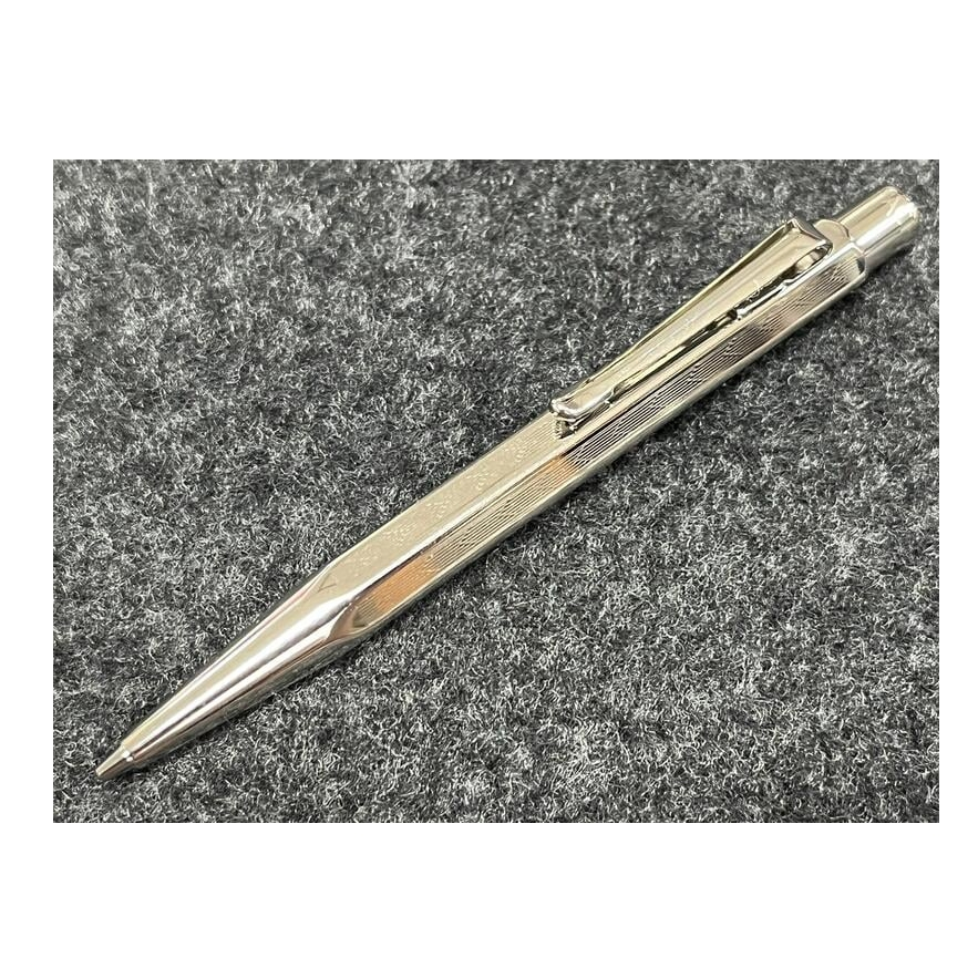 瑞士 卡達 CARAN D'ACHE ECRIDOR 艾可朵 XS CHEVRON V型麥紋 鈀金短版0.5MM自動鉛筆