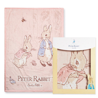 （禮盒包裝/附提袋）奇哥 Peter Rabbit 比得兔 幼兒輕量棉柔毛毯禮盒-100x140cm