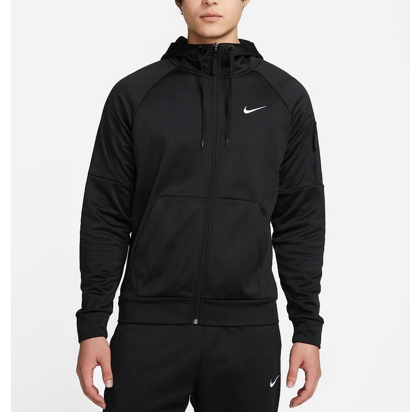 Nike 男 外套 THERMA-FIT 外套 連帽外套 潮 運動 刺繡 輕 保暖  黑 DQ4831010