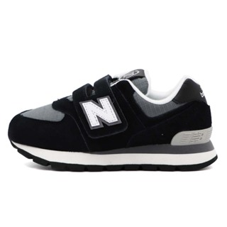 New Balance 574 NB 574 魔鬼氈 運動鞋 中童 黑灰 R9966 (PV574DZB)