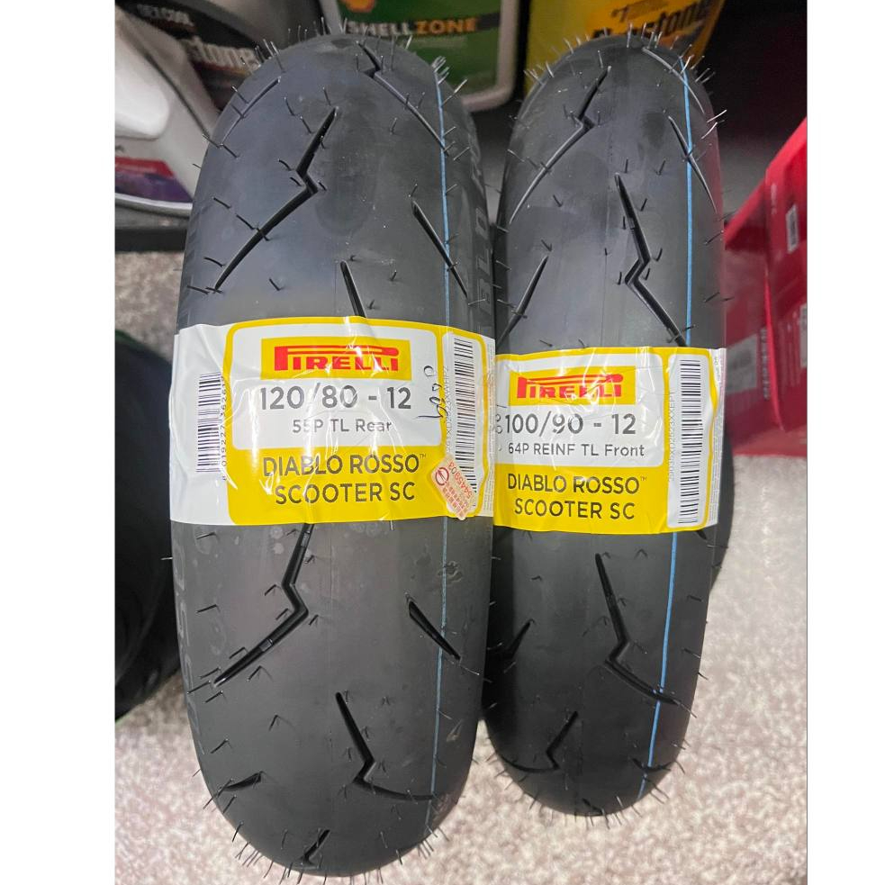 完工價【高雄阿齊】PIRELLI 100/90-12 120/80-12 DIABLO ROSSO SC 倍耐力 小惡魔