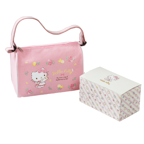 【WAT現貨】Hello Kitty雪米餅花舞禮盒 Hello Kitty 收納包 肩背包 手提包