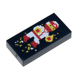 [樂磚庫] LEGO Null 平滑板 印刷型 黑色 1x2 6336769