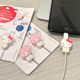 日本帶回 超可愛Hello kitty Melody 充電線保護套 iPhone充電線適用 美樂蒂數據線保護套 防斷裂