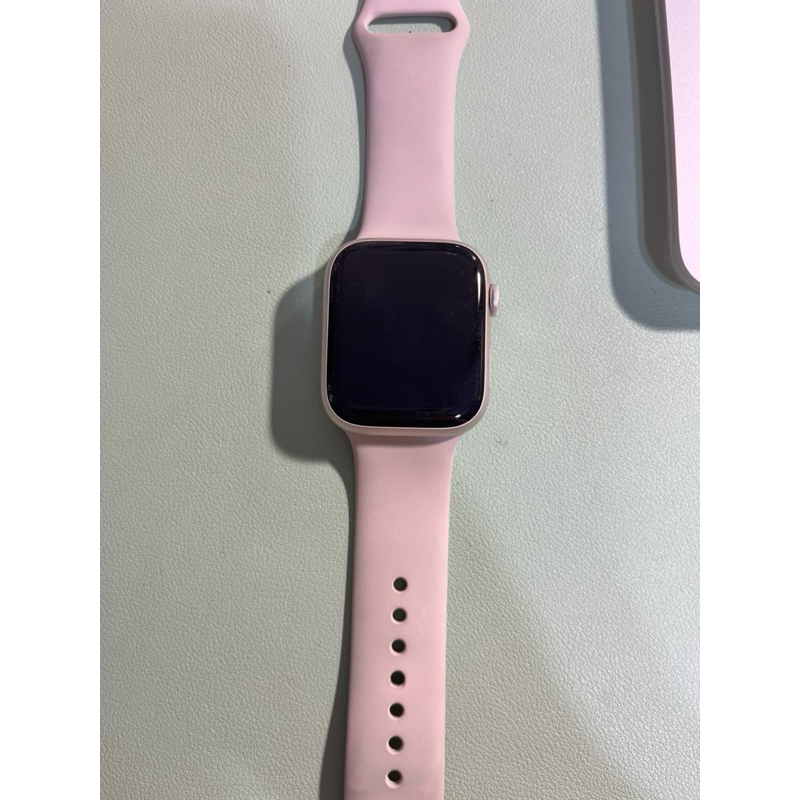 可議價Apple Watch s8 45mm有盒有充電線有貼膜！